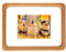 Kattepote Kleines Bilderrahmen 9x13 cm für Schreibtischdeko, Holz Fotorahmen 5x3,5 Zoll, Tischfotorahmen aus Natürliches Buchenholz