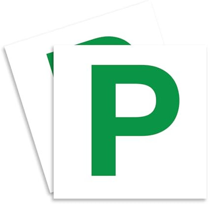 ARVO 2 Pack Magnetic P Plates for Cars – Strong & Thick Learner Plates – No Melting, No Blow Off, Easy to Move Without Scratching Paint – 178mm x 178mm UK Road Legal Driver Signs