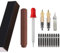 SIPLIV Majohn Wancai Mini Fountain Pen Pocket-Size Travel Pen Iridium Fine Nib Fountain Pen with 3 Pen Nibs, Short Size Eyedropper and 20 Black Ink Cartridges - Brown