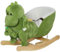 AIYAPLAY Baby Rocking Horse, Plush Ride on Dinosaur Seat with Safety Belt, 32 Songs, Wood Base, Hand Puppet