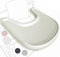 Vassoio per seggiolone compatibile con la sedia Stokke Trip Trap, design ergonomico curvo, Latteo, senza BPA, facile da montare