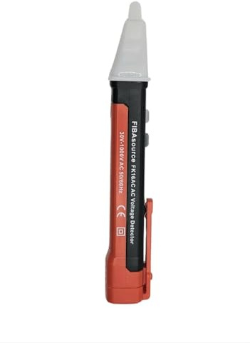 Fibasource Voltage Tester Pen, 1000V - Non-Contact - Electric Voltage Detector with LED & Sound Alert for Live Wire Testing (AC Tester Pen)