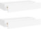 vidaXL Wall-mounted Drawer Shelves in White - MDF and Metal Floating Shelves for Decor Display and Storage - Set of 2