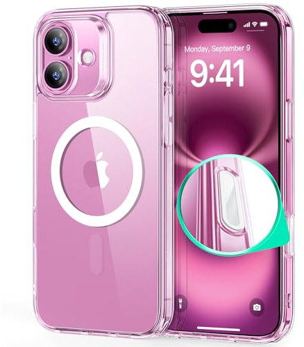ESR for iPhone 16 Case, Camera Control, Compatible with MagSafe, Shockproof Military-Grade Protection, Magnetic Phone Case for iPhone 16, Classic Hybrid Case (HaloLock), Transparent