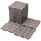 HOMFME 18 PCS Interlocking Patio Deck Tiles, 30 x 30cm WPC Waterproof Outdoor Flooring Tiles, 1.7㎡ All Weather Composite Decking Tiles for Garden Poolside Balcony (Grey)