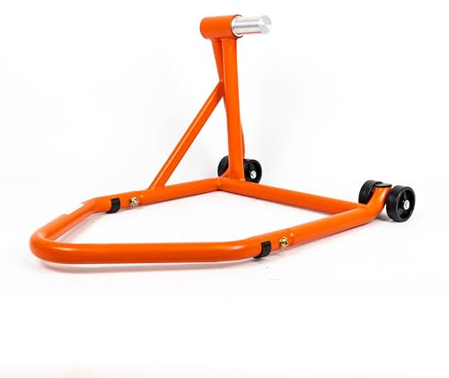 Béquille d'atelier MonoEasy Moto Monobras - Axes Ø 25,5/27,5/40,5/42,5/53,5mm - Rouge/Noir/Orange (Orange, 25.5)