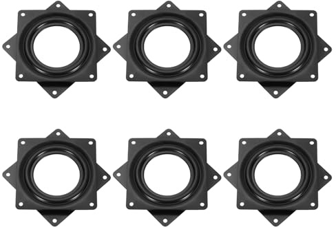 QUARKZMAN 6 Stück Drehteller Kugellager 95mm 360 Grad Drehteller für Regalaufsteller, Möbel, TV-Schränke, Küchenregale