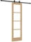 vidaXL Porte Coulissante ORKDAL Marron 61 x 198.5 cm Bois et métal, Design de salle à manger, porte coulissante moderne, choix en pin et métal pour optimiser l'espace.