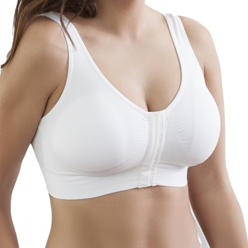 Selene, Reggiseno Donna in Tessuto Anallergico, Senza Ferretto, con Coppe Estraibili e Comoda Chiusura Davanti, Collezione Luisa