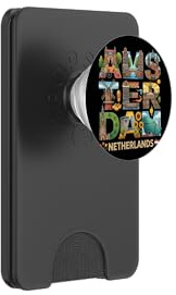 Amsterdam City Name Travel Souvenir Landmark Tourist Gift PopSockets PopWallet for MagSafe