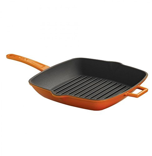 Lava Gusseisen Metallgriff 26 cm Quadratische Grillpfanne orange