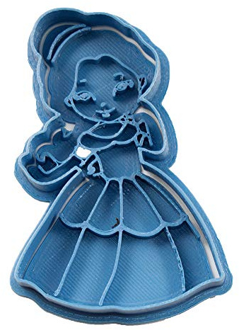 Cuticuter Bella Chibi Prinzessin Keksausstecher, Blau, 8 x 7 x 1,5 cm