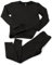 LAPASA Herren Innenfleece Thermounterwäsche Set, Thermounterhemd & Thermohosen Funktionsunterwäsche M24, Schwarz (Extra warm), XL