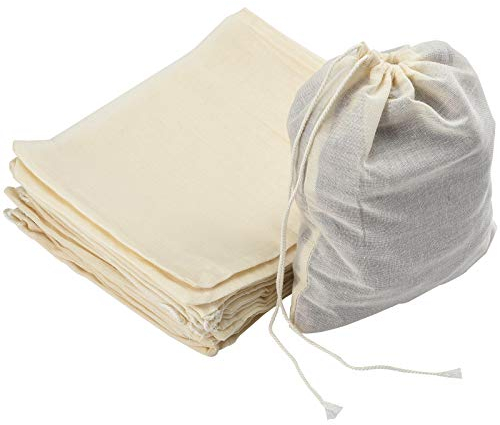 Irich Sachet Dragees Tissu 100% Coton 30 Pack 15x20cm, Reutilisable pour Bapteme Avec Cordon De Serrage Pour Fête Mariage Anniversaire, Blanc Sac Filtres Pour La Cuisine, La Fabrication De Confiture