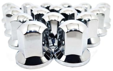 MGF 40 Piezas de 32 mm de plástico Cromado para Tuercas de Rueda, Tapones de Pernos para camión, camión, Remolque