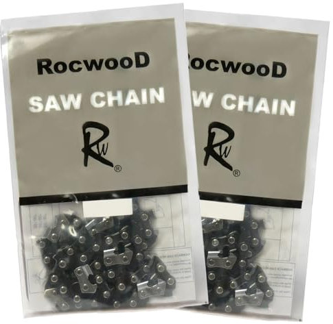 Rocwood Chainsaw Chain Compatible with Husqvarna 235 235E 236 236E 240 15 .325 .058 1.5 64DL Pack of 2
