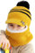 YONKOUNY Kinder Wintermütze Jungen Mädchen Warm Niedlich Strickmütze Schalmütze Schlupfmütze Beanie Mütze mit Fleecefutter (Gelb)