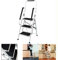 Autofather Stehleiter Stahl Trittleiter 3 Stufen Leiter mit Geländer Stepladder Tritthocker Faltbarer Haushaltsleiter, Sicher und Kompakt