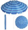 GOPLUS Sombrilla Playa 180/200/220cm, Sombrilla Playa Grande con Protección UV, Ventilación y Bolsa de Transporte, Sombrilla Resistente al Viento Plegable y Inclinable (Rayas azul oscuro, φ220 cm)