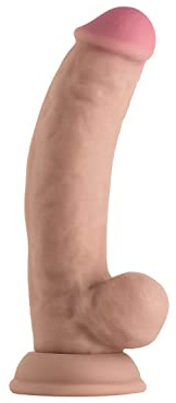 Shaft Model C 19,05 cm Liquid Silicone Dong With Balls Pine Flesh