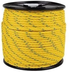CARRETE CUERDA NÁUTICA MULTIUSOS 6 MM 200 M AMARILLO/AZUL