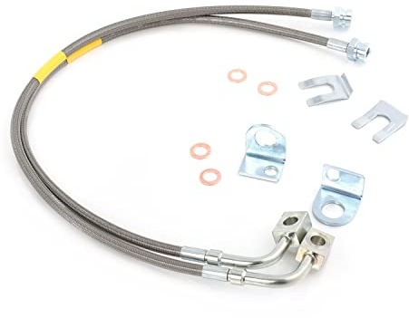 FAPO SHOCK Verlängerte Edelstahl-Bremsleitungen vorne für Jeep Wrangler JK 2007–2018 5,1–15,2 cm Hebebühne