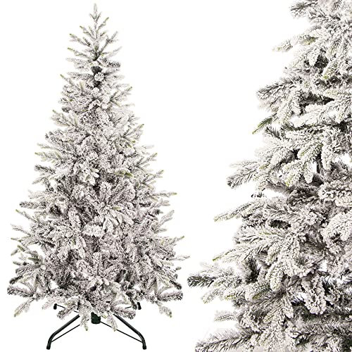 SPRINGOS Künstlicher Weihnachtsbaum Premium verschneite Fichte 250 cm Christbaum mit Kunstschnee