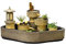 RENJIELI Brunnen im Freien, Innenhof, Balkon, Landschaftsbau, Fischteich, zirkulierendes Wasser, Steingarten, Landschaft, Ornament, Dekoration Little Surprise