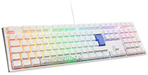 DUCKY One 3 Classic Pure White Gaming Tastatur, RGB LED - MX-Silent-Red