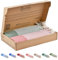 Tadussi ® Strandtuch Saunahandtuch Fouta XXL [2er Set] Ideal als Hamamtuch Saunatuch Stranddecke für Damen & Herren - Groß 100x200-100% Baumwolle in Lachs & Olivfarbiges-Graubraun