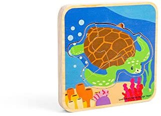 Bigjigs Toys Sea Turtle Lifecycle Puzzle - Life Cycle Toys, 7 Piece Chunky Puzzle for 2 3 4 year olds, Quality Childrens Puzzles, Jigsaw Puzzles For Kids & Toddlers