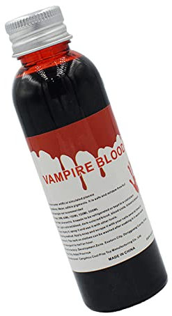 JINGAN 30/60ml Faux Sang - Faux Sang Frais ou coagulé pour théâtre - Stage Blood for Vampire Costumes Vêtements Accessoires fête