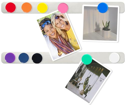 ZDZBLX Magnettafel Memoboard Magnetleiste Memotafel Selbstklebend Magnetleisten Pinnwand Magnetisch Magnetwand Magnettafel Küche Edelstahl Magnettafeln mit 10 Starke Magnete für Fotos Kalender,2 Stück