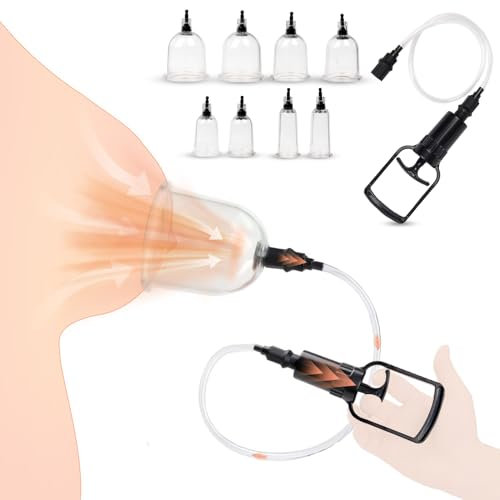 SM Brustpumpe Vakuumpumpe mit 8 Starke Nippelsauger Brustwarzen Sex,Nippel Sauger Sexspielzeug Nippelklemmen Klitoris Sauger für Frauen,BDSMs Spielzeug Hart