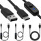 Xiatiaosann Cable de carga USB C a USB con botón de encendido/apagado, cable de extensión USB tipo C macho a macho con botón de encendido/apagado, para ventilador USB, LED(paquete de 2)