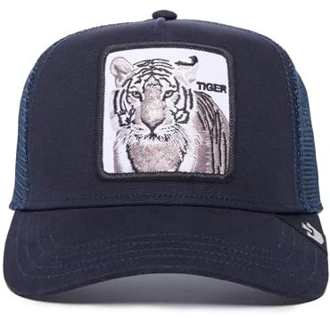 Goorin Bros. Unisex-Erwachsene The Farm Original Adjustable Snapback Trucker Hat Baseballkappe, Indigo (der weiße Tiger), Einheitsgre