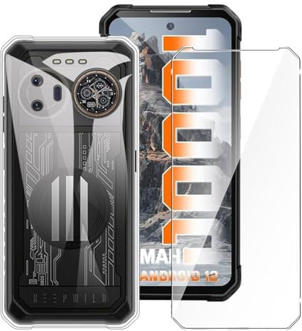 LYZXMY Cover per IIIF150 B2 Ultra (6.78) Trasparente + 1 x Pellicola Protettiva in Vetro Temperato - Morbido Silicone Custodia Protettivo TPU Gel Case