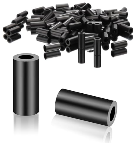 SWTYExt 100 Pièces Entretoise M4-7X12 mm ABS Entretoise Plastique Rondelle Plastique Rondelles Rondelle Nylon Entretoise Caoutchouc pour Vis Non Filetées Mécanique