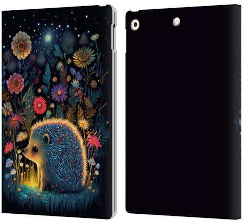 Head Case Designs Offizielle JK Stewart Kleiner Igel Grafiken Leder Brieftaschen Handyhülle Hülle Huelle kompatibel mit Apple iPad 10.2 2019/2020/2021