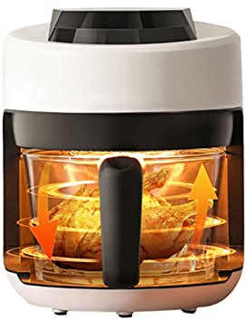 Fritteuse, weiß, multifunktional, Mini-Glasluft, 2,5 l, visuelle Luft, 800 W, hohe Leistung, L20 x B24 x H25,3 cm erforderlich charitable