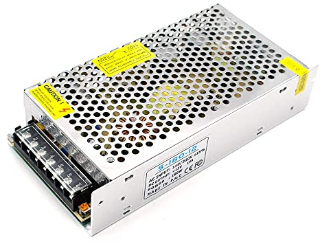 inShareplus 12V Netzteil 15A 180W, DC Universal Geregeltes Schaltnetzteil, Trafo 230V auf 12V LED-Treiber, Transformator, Adapter für LED-Streifenlicht, 3D-Drucker, Radio, Computerprojekt