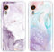 SEHEYA 2 Pièces Coque pour Samsung Galaxy Xcover5 / Xcover 5 Étui en Silicone Design de Créatif TPU Souple Transparent Aesthetic Antichoc Housse, Marbre Violet Rose