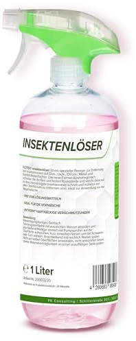 Flotex® Profi Insektenentferner Auto - 1L I Insektenlöser für Auto & Motorrad - Ideal für Glas, Kunststoff, Lack & Chrom I Lackschonender KFZ Insektenentferner- Für optimale Vorwäsche