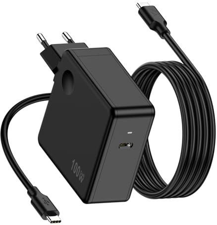 96W 100W USB C Ladegerät für MacBook Pro 16/15/14/13 Zoll 2021 2020 2019 2018, MacBook Air 13 2020 2019 2018, i-Pad Pro/Air, Galaxy für Lenovo Huawei HP ASUS ACER Chromebook, 100W USB C Netzteil GaN