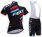 GOOSHE Fahrradtrikot Set Kurzarm Trikot + Radlerhose mit Sitzpolster aus Atmungsaktiv und Schnell Trockend Stoff für Fahrrad Rennrad MTB