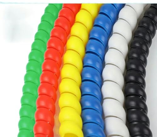 Farbige Drahtwickelspirale im Kabelbaum, Motorrad-Wärmerohrhülle, Kabelhüllen, Wickelrohr, 1 m, 8–32 mm, gelb, 20 mm, 1 m