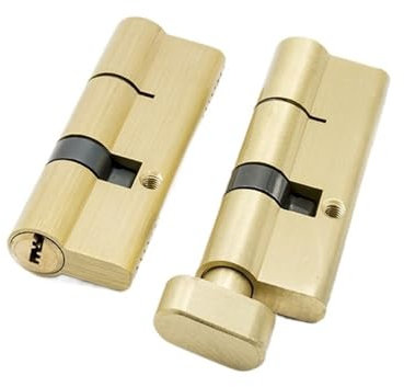 SchließZylinder 1 Stück Doppel- oder Einzelzylinder-Hardware for den Innenbereich, 80/85/90/95/100/105/110 mm, Schloss, Türzylinder, Messingschloss, verlängert, 3 Schlüssel Zylinderschloss((35-55)90mm