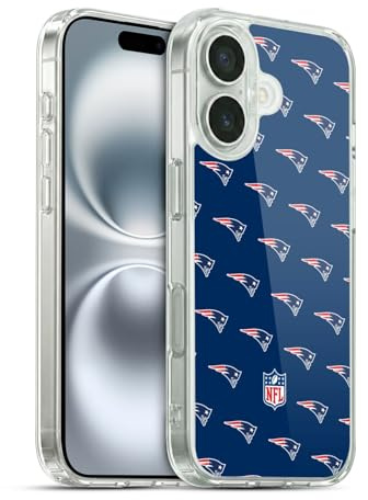Head Case Designs Officially Licensed NFL Patterns New England Patriots Artwork Gel Case [Military Grade Protection] Compatible With Apple iPhone 16