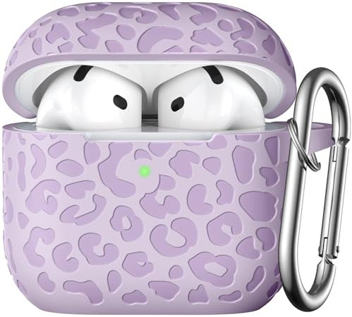 DGege Schutzhülle für Apple AirPods 4 (Leopardenmuster, kompatibel mit AirPods 4, weiche Silikon-Schutzhülle für Apple AirPods der 4. Generation) für Damen, niedliches AirPod-4-Gehäuse, Zubehör mit