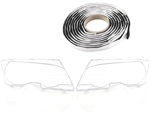 LST 2x Scheinwerferglas Streuscheibe Halogen Xenon links rechts Set kompatibel mit BMW 3er E46 Coupe Cabrio 02/1999-03/2003